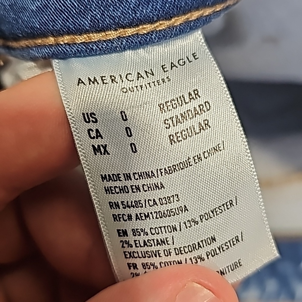 American Eagle cozy next level stretch size 0 high rise jeggings - Picture 8 of 8